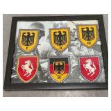 Framed German Unit Patches