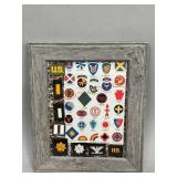 Framed WWII Officer Insignias