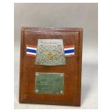 Plaque Named to Warrant Officer 1962