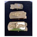 Three Navy Belt Buckles