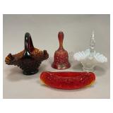 Fenton Glass Bell and More Trinkets