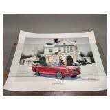 Signed 1994 Mustang Poster by Ken Eberts