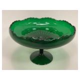 Green Glass Compote