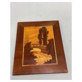 Marquetry Wood Inlay Style Artwork