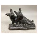 Two Scottie Dogs Cast Iron Doorstop