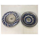 Two Clay Pottery Apple Baking Dishes