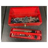 Metal Toolbox with Tools