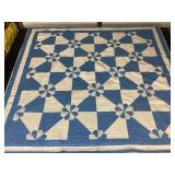 Vintage Hand Stitched Hearts & Gizzards Quilt