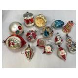 Assorted Antique Glass Christmas Ornaments