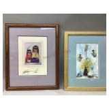 Two Framed & Matted Prints by Ted DeGrazia