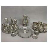 Assorted Decorative Pewter Dishes & More