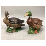 Pair of Vintage Ceramic Mallard Duck Figurines