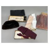 Assorted Ties, Bows, Hat, Scarf, and More