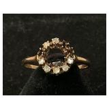 Diamond Gold Tone Ring