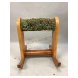Vintage Wooden Rocking Padded Footstool