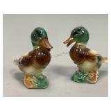Glazed Ceramic Mallard Duck Figurines