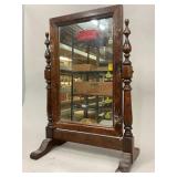 Antique Wooden Shaving Mirror