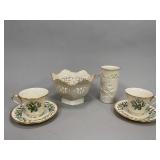 Lenox Teacups, Saucers, Bowl and Vase