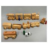 Wooden Toy Train with Magnets