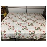 Hand Stitched Princess Feather Pattern Quilt