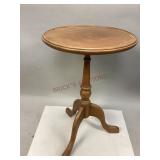 Wooden Three Leg Pedestal Side Table