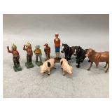 Vintage Composite Material Toy Figures