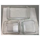 Assorted Pyrex Clear Glass Dishes