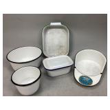 Miscellaneous Vintage Enamelware Pieces