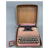 Smith-Corona Pink Typewriter with Case