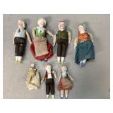 Vintage Bisque Porcelain & Cloth Dolls