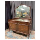 Depression Era Dresser with Mirror