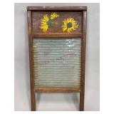 Vintage Washboard with Glass Board
