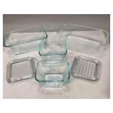 Assorted Pyrex Clear Glass Dishes