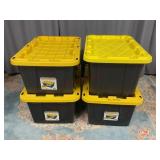 Assorted 27 Gallon Storage Totes with Lids