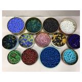 Assorted Tins of Miscellaneous Beads