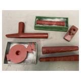 Native American Red Pipestone Carved Pipes