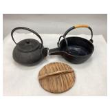 Possibly Japanese Style Cast Iron Tea Set & More