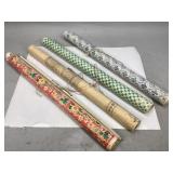 Four Antique Oriental Hanging Scrolls