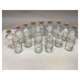 Assorted Glass Lidded Bottles