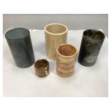 Vintage Stone Cylindrical Handcrafted Vessels