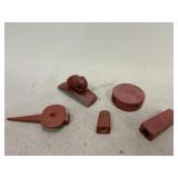 Native American Red Pipe Stone Pipe Pieces