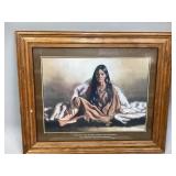 Framed Print of Native American Woman