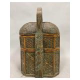 Vintage Woven Bamboo Wedding Basket