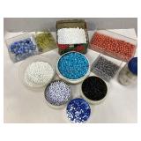 Assorted Containers of Various Beads