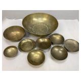 Miscellaneous Oriental Style Brass Bowls