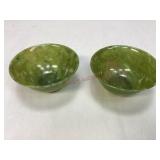 Vintage Chinese Style Carved Jade Bowls