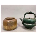 Handmade Ceramic Lidded Jar and Teapot