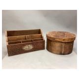 Vintage Wooden Letter Holder & Pantry Box