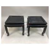 Two Asian Style Low Tables or Plant Stands