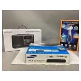 AMFM Radio, Handheld Steamer & DVD Player